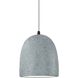Radiance Collection - Bell Single Drop Pendant in Dark Bronze, Replaceable Bulb, Concrete, White, Form+Finish+Function