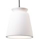 Radiance Collection 1 Light 7.75 inch Polished Chrome Pendant Ceiling Light in Bisque, White Cord, Incandescent