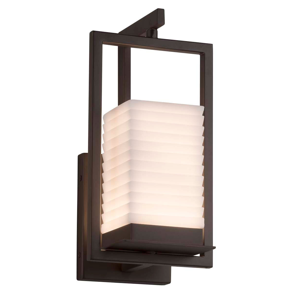 Porcelina Wall Sconce Wall Light in Matte Black, Waves