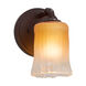 Veneto Luce LED 6 inch Polished Chrome Wall Sconce Wall Light in 700 Lm LED, Amber (Veneto Luce), Tulip with Rippled Rim