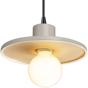 Radiance Collection 1 Light 8 inch Matte White with Champagne Gold Pendant Ceiling Light