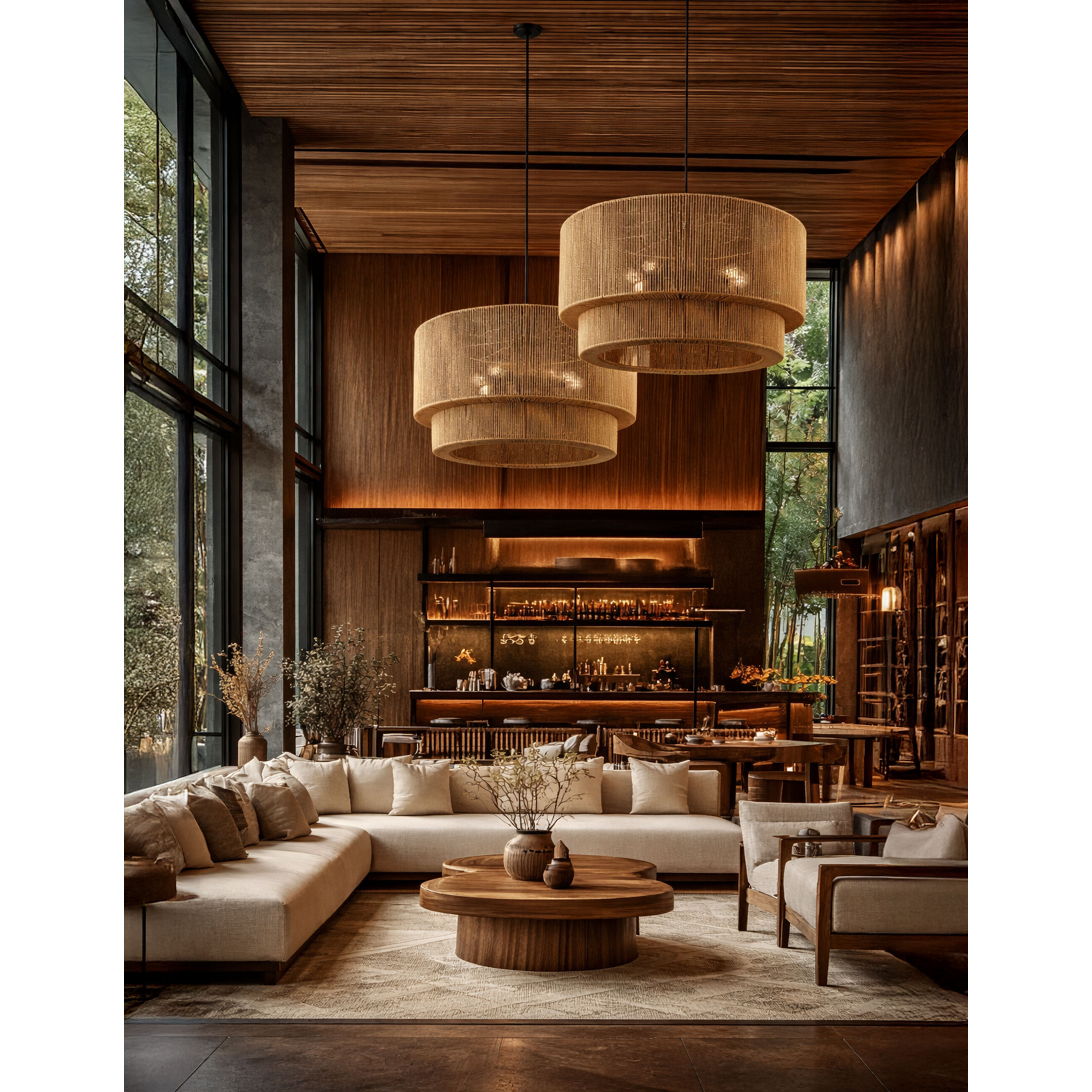 Eco Collection - Milos Family 8 Light 36 inch Matte Black Pendant Ceiling Light in 36" D x 36" W x 18.75" H, EVOLV