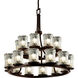 Veneto Luce 21 Light 33 inch Dark Bronze Chandelier Ceiling Light in Clear Textured (Veneto Luce), Incandescent