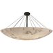 LumenAria 12 Light 72 inch Dark Bronze Semi-Flush Ceiling Light in Pair of Cylinders, Incandescent, Bowl