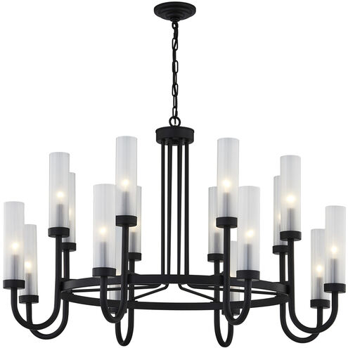 Anchor 16 Light 43 inch Matte Black Chandelier Ceiling Light