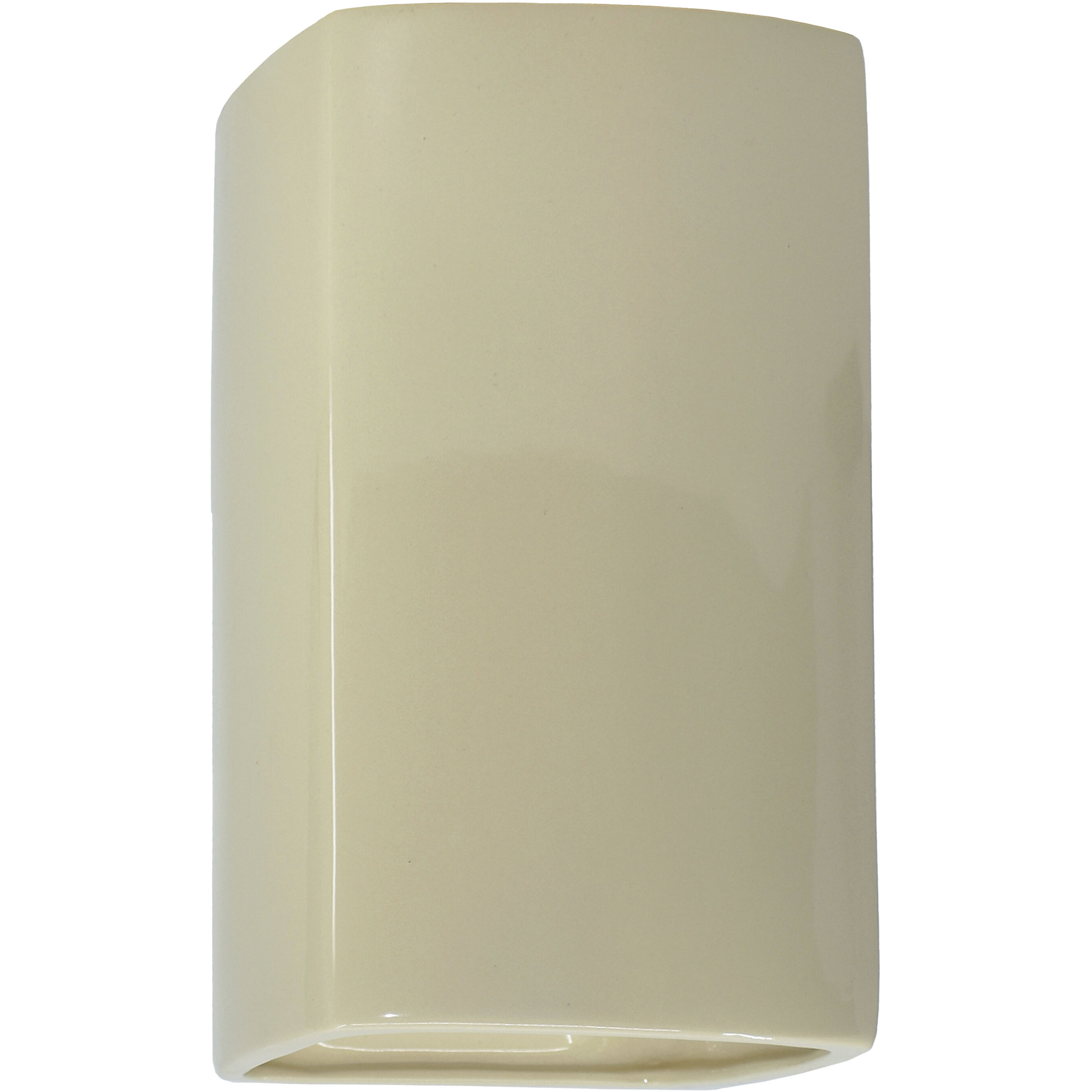 Ambiance Rectangle LED 13.5 inch Vanilla Gloss Outdoor Wall Sconce, Large