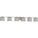 Textile LED 55.5 inch Brushed Nickel Bath Bar Wall Light, Rectangle