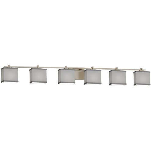 Textile LED 55.5 inch Brushed Nickel Bath Bar Wall Light, Rectangle