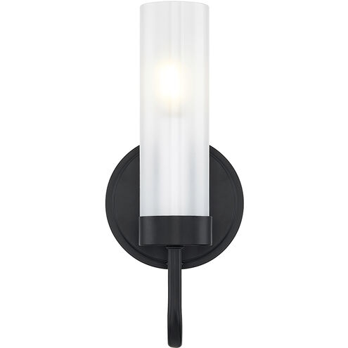 Fusion Collection 1 Light 7.75 inch Matte Black ADA Wall Sconce Wall Light, Anchor Family