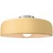 Radiance Collection - Spire LED 13 inch Muted Yellow and Brushed Nickel Semi-Flush Ceiling Light in Dedicated LED, 13W x 6H, Form+Finish+Function
