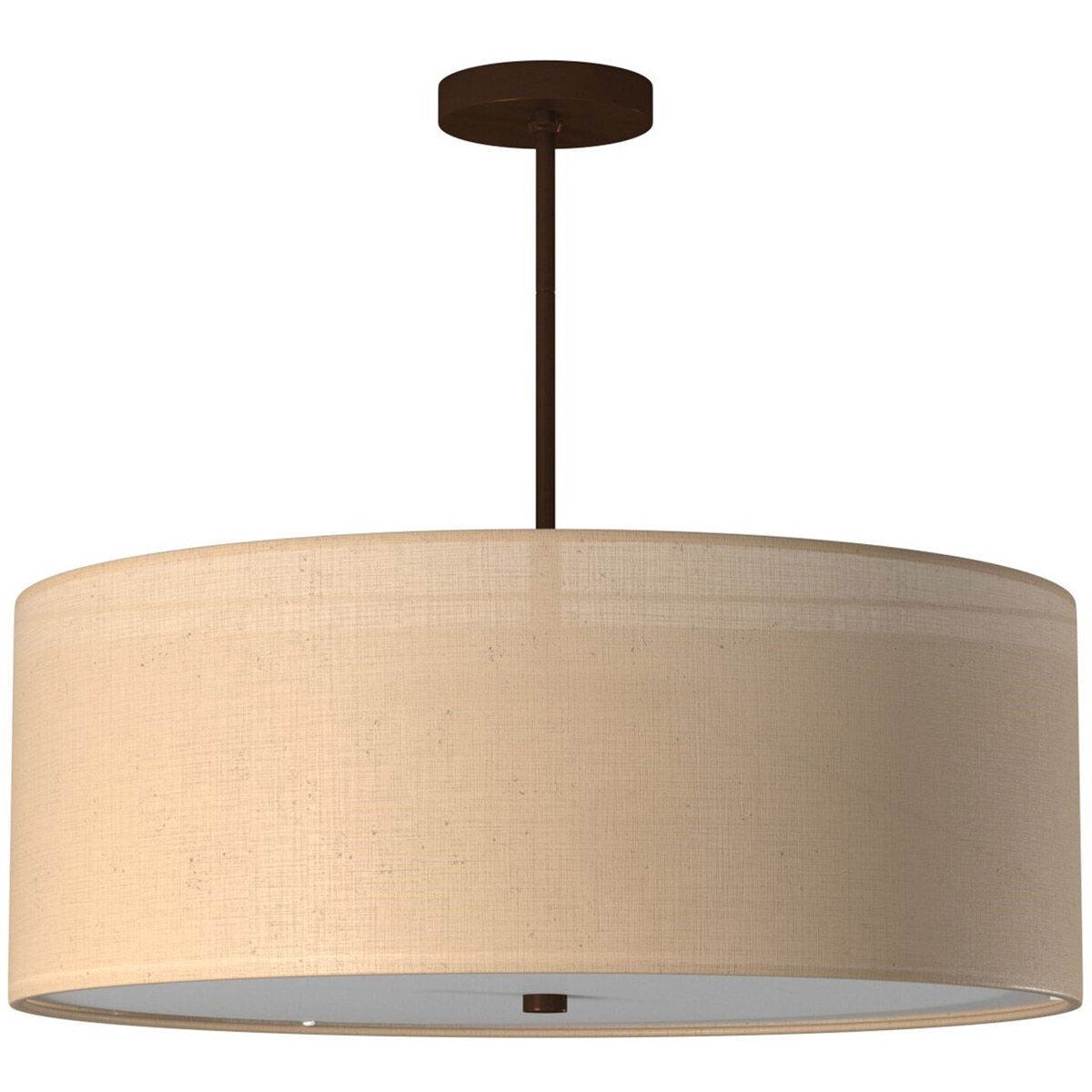 Textile LED 24 inch Dark Bronze Pendant Ceiling Light