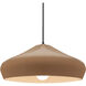 Radiance Collection - Crease Pendant Ceiling Light in Matte Black, Dedicated LED, Black Cord, Adobe, 15.25W x 6.5H, Form+Finish+Function