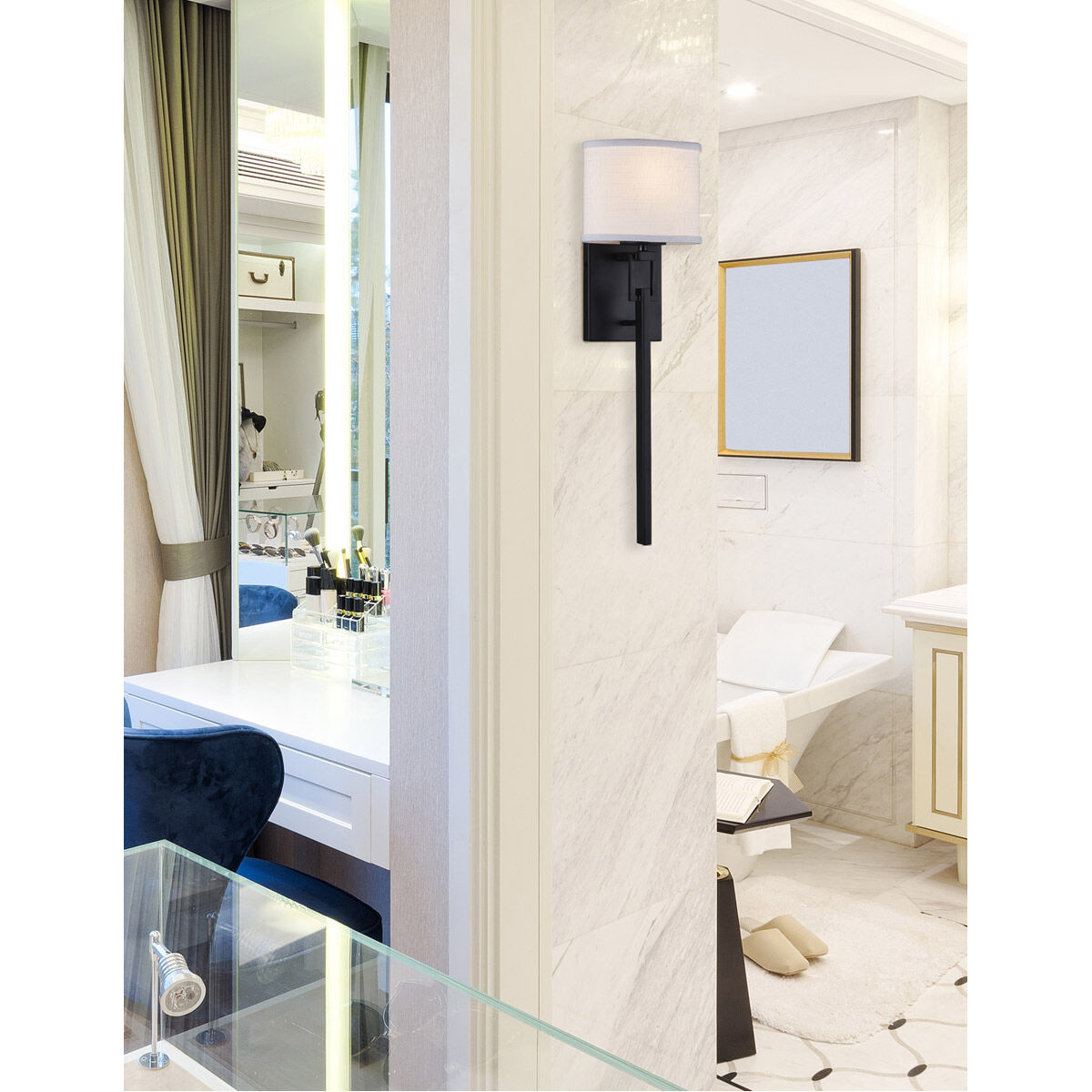 Alpine 1 Light 5.25 inch Matte Black ADA Wall Sconce Wall Light