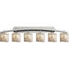 Alabaster Rocks 6 Light 56.5 inch Brushed Nickel Bath Vanity Light Wall Light, Archway Family, Choices