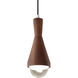 Radiance Collection 1 Light 4.75 inch Antique Copper with Polished Chrome Pendant Ceiling Light
