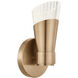Fusion Collection - Lugano Family 4.75 inch Brushed Brass ADA Wall Sconce Wall Light, EVOLV