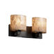 Alabaster Rocks 2 Light 15 inch Polished Chrome Vanity Light Wall Light in Rectangle, Incandescent