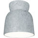 Radiance Collection - Hourglass 1 Light 7.5 inch Concrete Flush-Mount Ceiling Light in Dedicated LED, Form+Finish+Function