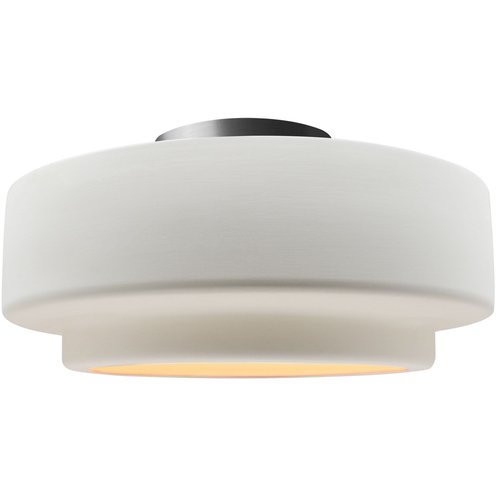 Radiance Collection - Tier 1 Light 12 inch Bisque Semi-Flush Ceiling Light, Form+Finish+Function
