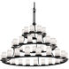 Clouds LED 60 inch Matte Black Chandelier Ceiling Light in 31500 Lm LED, Cylinder