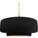 Radiance Collection - Tier Pendant Ceiling Light in Brushed Nickel, Replaceable Bulb, Beige Twist Cord, Carbon Matte Black/Champagne Gold, 16.25W x 6H, Form+Finish+Function