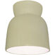 Radiance Collection - Hourglass 1 Light 7.5 inch Vanilla (Gloss) Flush-Mount Ceiling Light in Replaceable Bulb, Vanilla Gloss, Form+Finish+Function