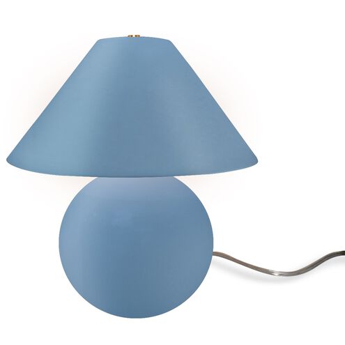 Portable 16.75 inch 60.00 watt Sky Blue and Brushed Brass Portable Lamp Portable Light