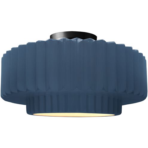 Radiance LED 16.5 inch Midnight Sky and Matte Black Semi Flush Ceiling Light