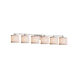 Textile 6 Light 49 inch Polished Chrome Bath Vanity Light Wall Light in 4200 Lm LED, Cream, Cylinder with Flat Rim