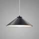 Radiance Collection - Flare 1 Light 11.75 inch Carbon Matte Black and Matte Black Pendant Ceiling Light in Replaceable Bulb, White, Form+Finish+Function