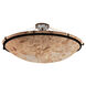 Alabaster Rocks 8 Light 51 inch Matte Black Semi-Flush Bowl Ceiling Light in Incandescent