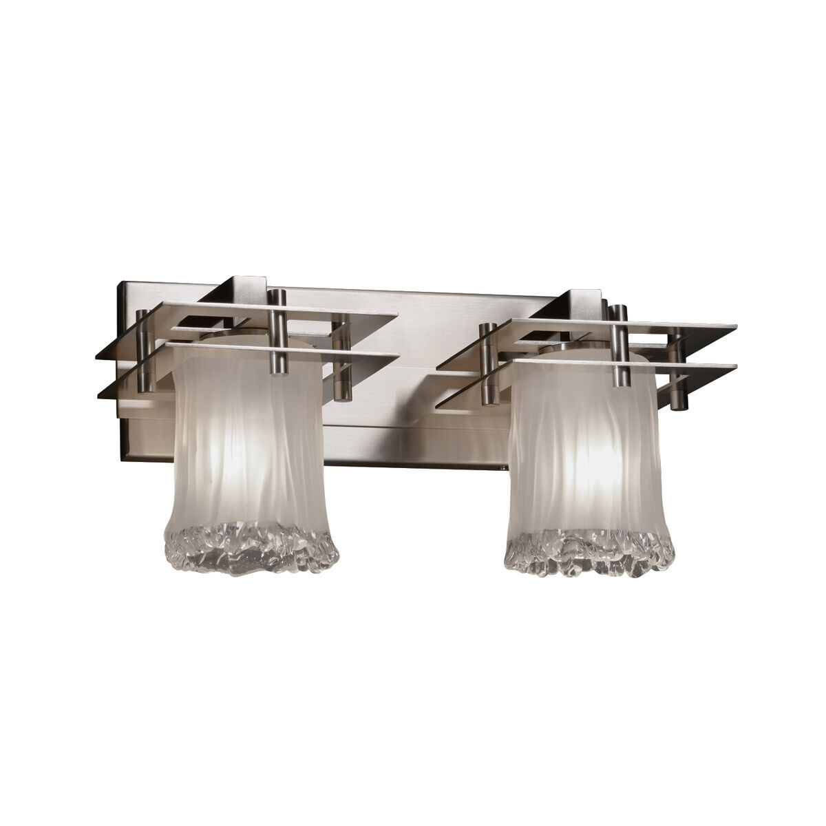 Veneto Luce LED 16.5 inch Polished Chrome Bath Bar Wall Light in 1400 Lm LED, Whitewash (Veneto Luce), Cylinder with Rippled Rim, Metropolis