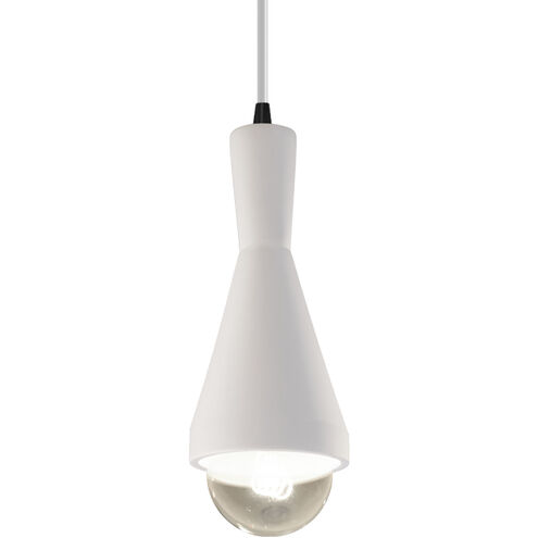 Radiance Collection 1 Light 4.75 inch Bisque with Matte Black Pendant Ceiling Light