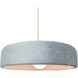 Radiance Collection - Spire Pendant Ceiling Light in Brushed Nickel, Dedicated LED, Beige Twist Cord, Concrete, 16W x 4.5H, Form+Finish+Function