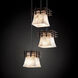 Metropolis 3 Light 7 inch Dark Bronze Pendant Ceiling Light in Square Flared