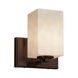 Clouds Wall Sconce Wall Light in Dark Bronze, Square with Flat Rim, Incandescent