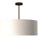 Textile LED 24 inch Dark Bronze Pendant Ceiling Light