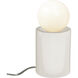 Portable 11.5 inch 60 watt Gloss White Table Lamp Portable Light
