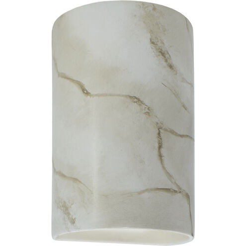Ambiance 1 Light 9.5 inch Carrara Marble Outdoor Wall Sconce in Incandescent, Small