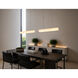 LumenAria Collection - Medley Family 36 inch Brushed Brass and Faux Alabaster Resin Linear Pendant Ceiling Light in 3.5" D x 36" W x 3.5" H, EVOLV