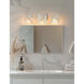Alabaster Rocks 3 Light 25.75 inch Brushed Nickel Bath Bar Wall Light in LED, Rectangle, Rectangle