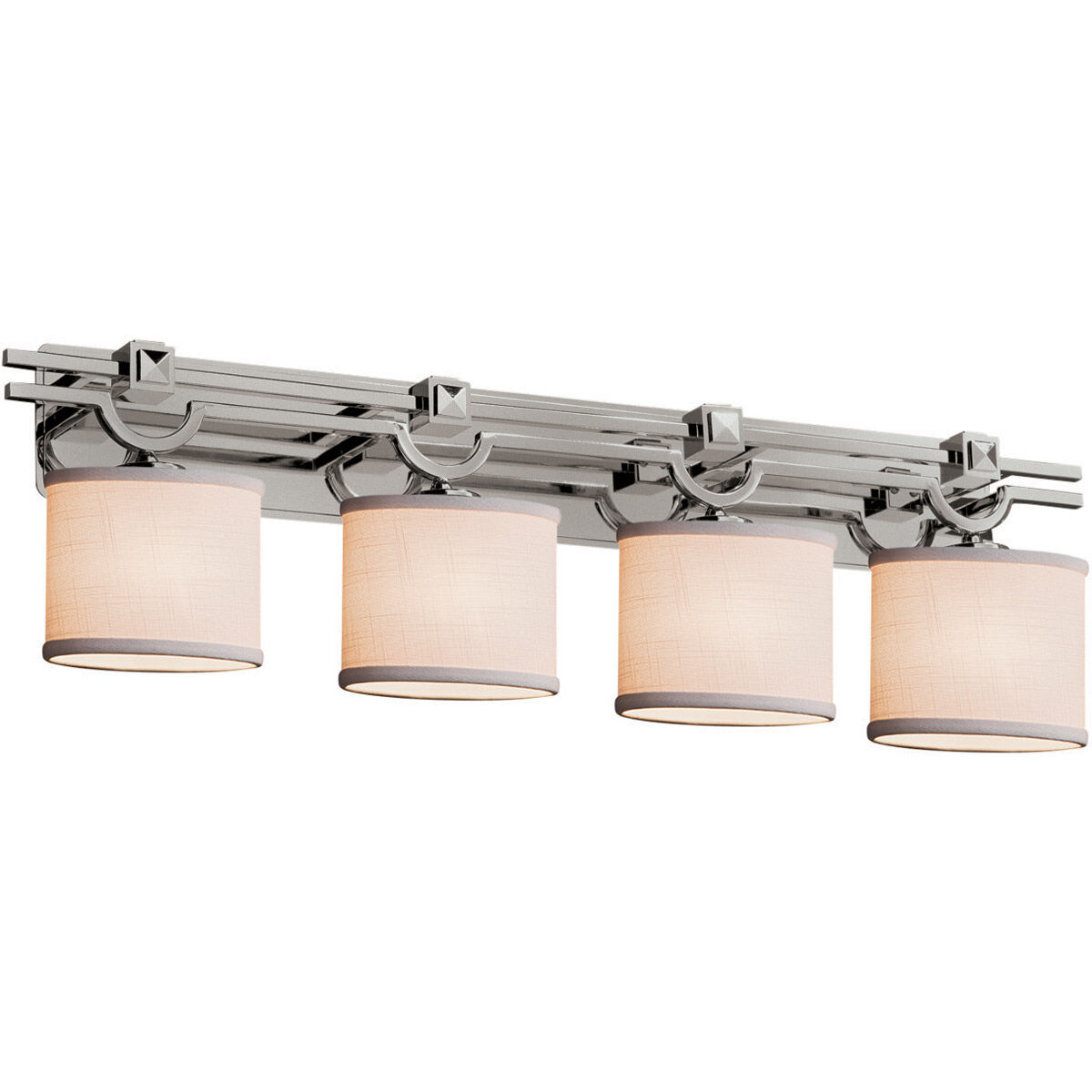 Textile LED 39 inch Brushed Nickel Bath Bar Wall Light