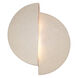 Ambiance LED 9 inch White Crackle ADA Wall Sconce Wall Light, Offset