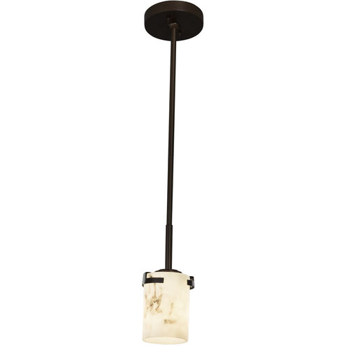 Lumenaria 1 Light 4.5 inch Matte Black Pendant Ceiling Light in Cylinder with Flat Rim, Incandescent