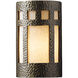 Ambiance LED 6 inch Greco Travertine Wall Sconce Wall Light in 1000 Lm LED, White Styrene, Small
