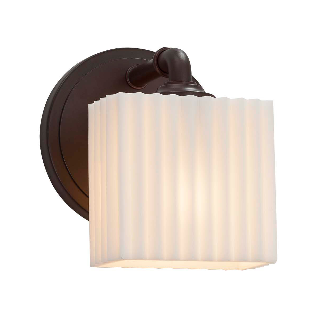 Porcelina 1 Light 6 inch Polished Chrome ADA Wall Sconce Wall Light in Pleats, Incandescent