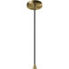 Perforated Dish Pendant Ceiling Light in Antique Brass, Black Cord, Replaceable Bulb, Vanilla Gloss, Form+Finish+Function