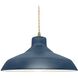 Radiance 1 Light 15.5 inch Midnight Sky and Antique Brass Pendant Ceiling Light