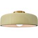 Radiance Collection - Spire LED 16 inch Vanilla Gloss and Brushed Brass Semi-Flush Ceiling Light in Dedicated LED, 16W x 6.5H, Form+Finish+Function