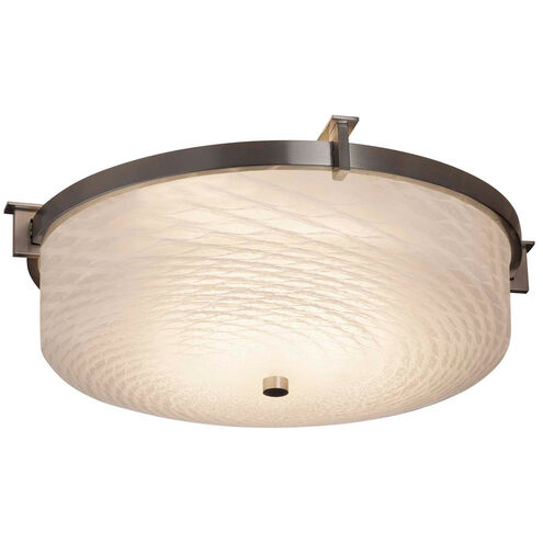 Fusion 2 Light 16 inch Brushed Nickel Flush Mount Ceiling Light in Incandescent, Mercury Fusion